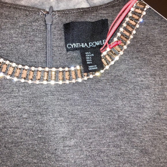 Cynthia Rowley Tops - BOGO Grey embellished top